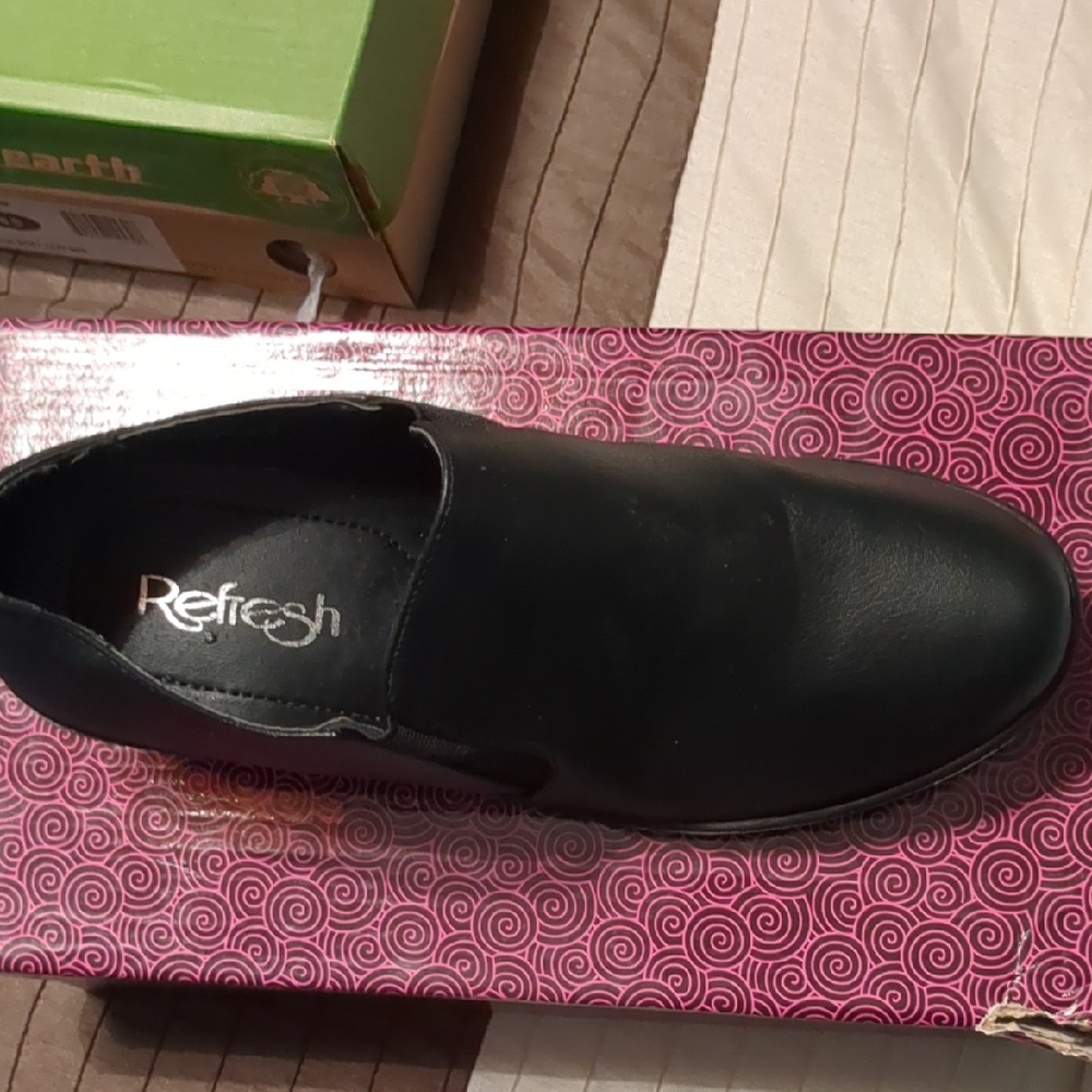 Refresh Black Loafers Slip-On Shoes